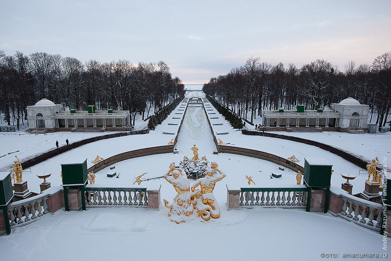 петергоф зима фото питер парки фото
